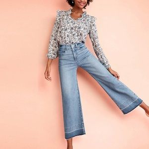 LOFT Light Blue Flare & Wide Leg Jeans
